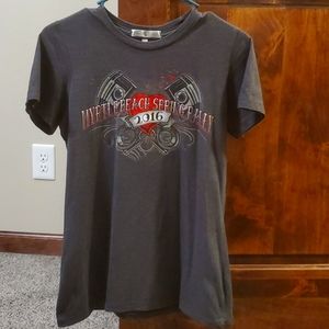 Ladies small biker shirt from rally! EUC.